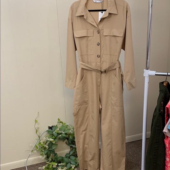 Zara Women's Tan Jumpsuit - Picture 2 of 14